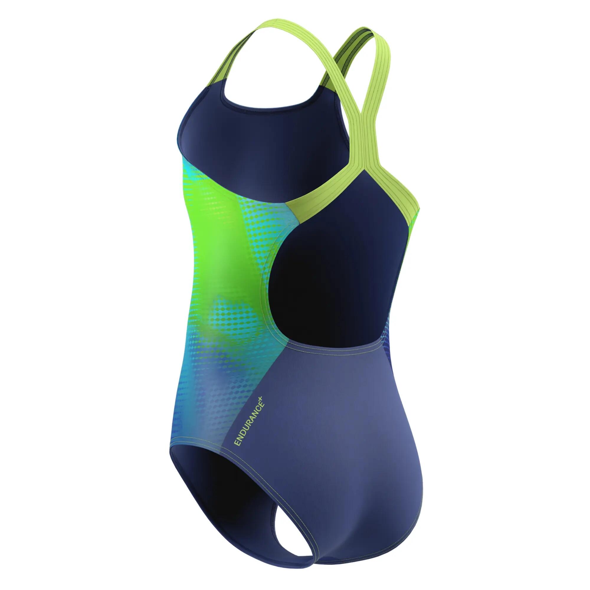 Bañador Entero de Una Pieza Diseño Impreso Niñas Azul, Verde 6/6