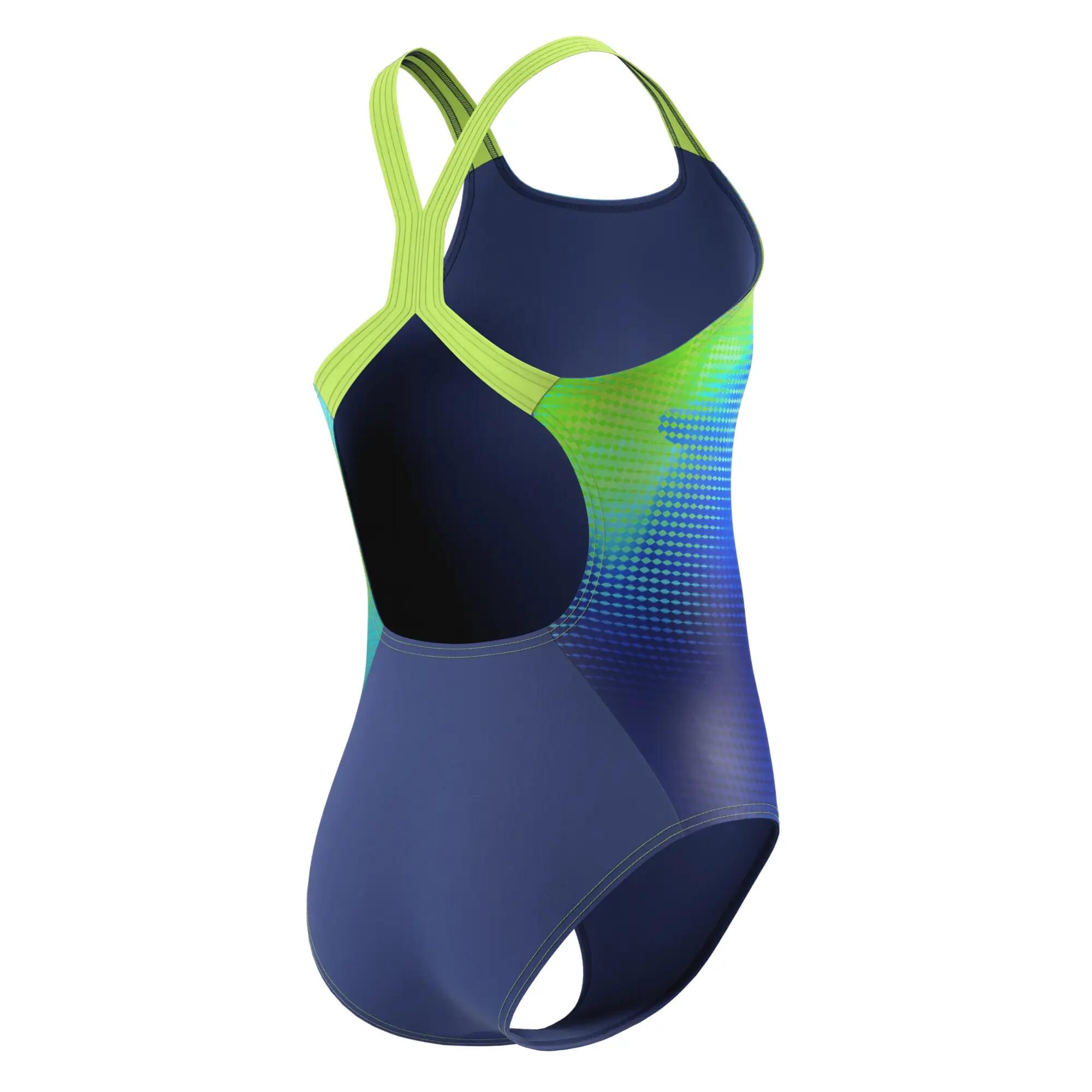 Bañador Entero de Una Pieza Diseño Impreso Niñas Azul, Verde 5/6