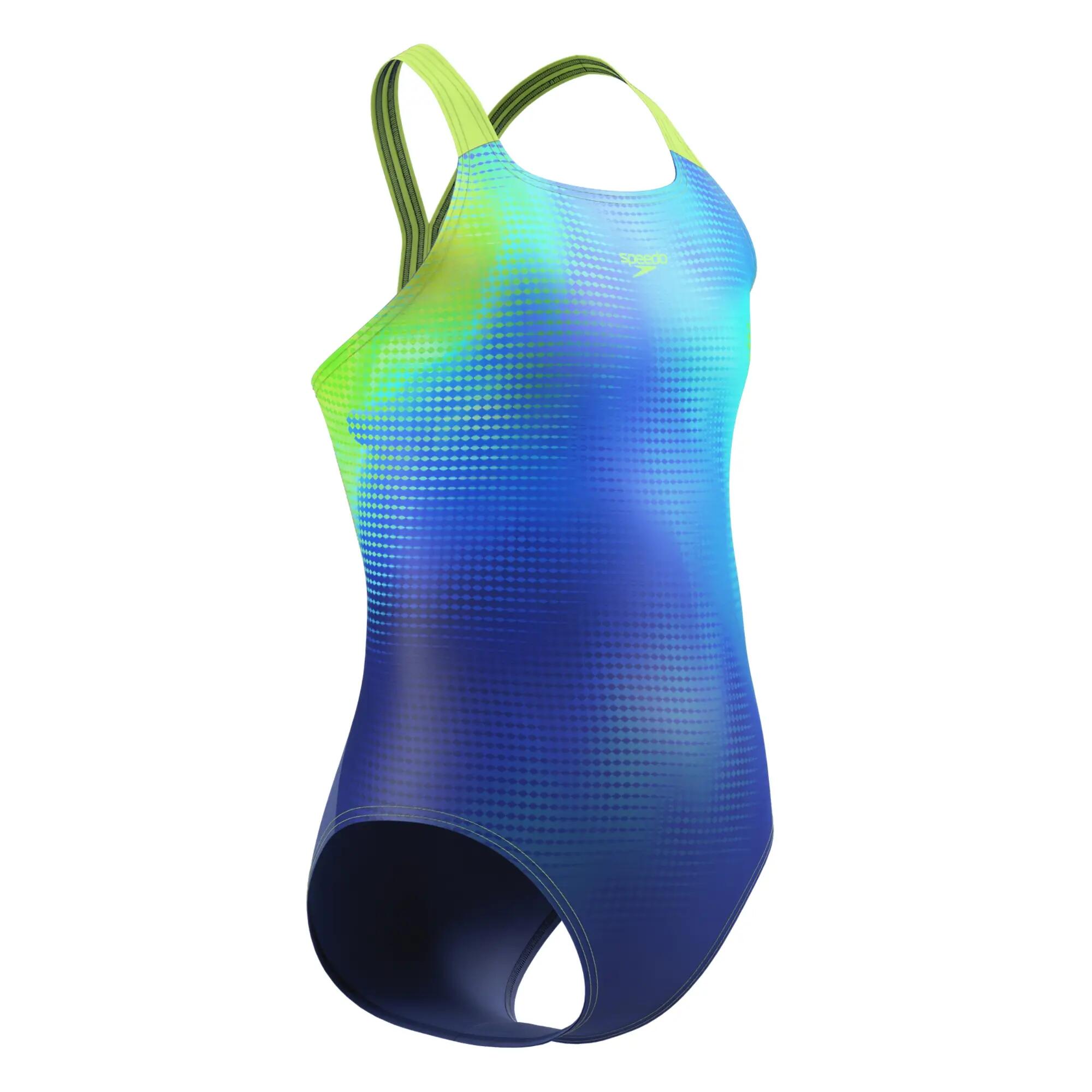 Bañador Entero de Una Pieza Diseño Impreso Niñas Azul, Verde 4/6