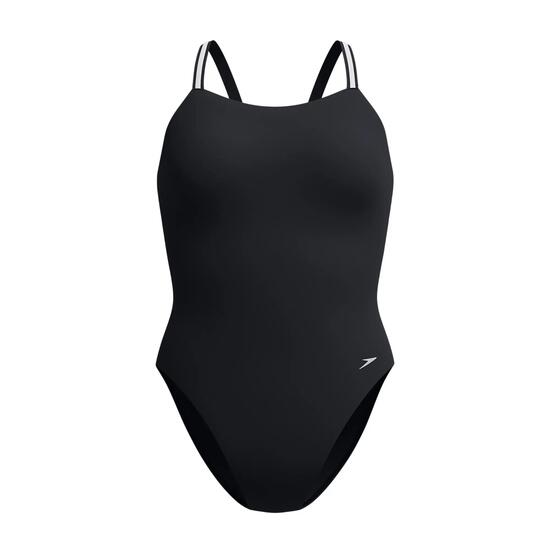 Maillot De Bain 1 Pièce Dos Découpé En V ACTIVE Femme (Noir)