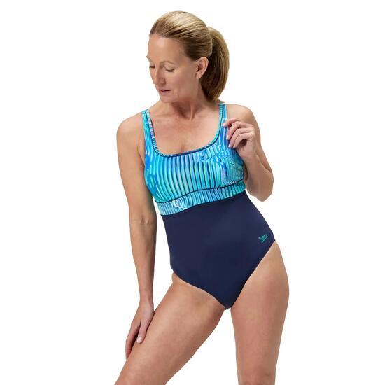 Maillot De Bain 1 Pièce À Bretelles Ajustables Motif/style Contour ECLIPSE Femme