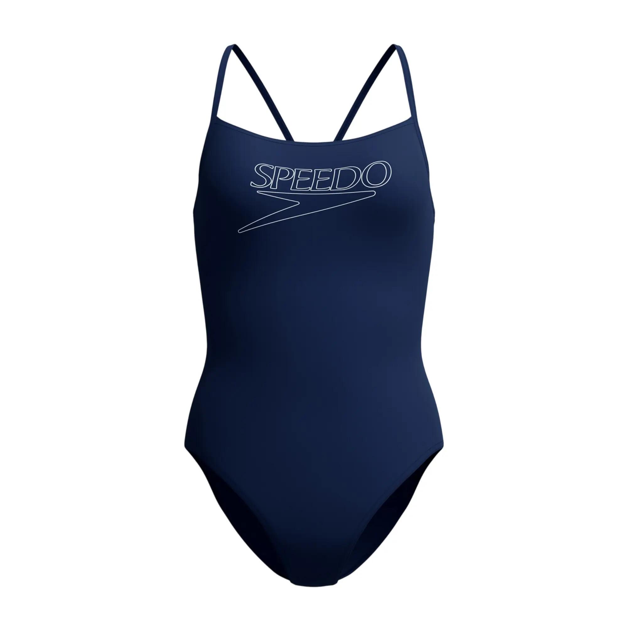 Badeanzug für , Dünner Riemen, Endurance+ Damen Marine 2/6