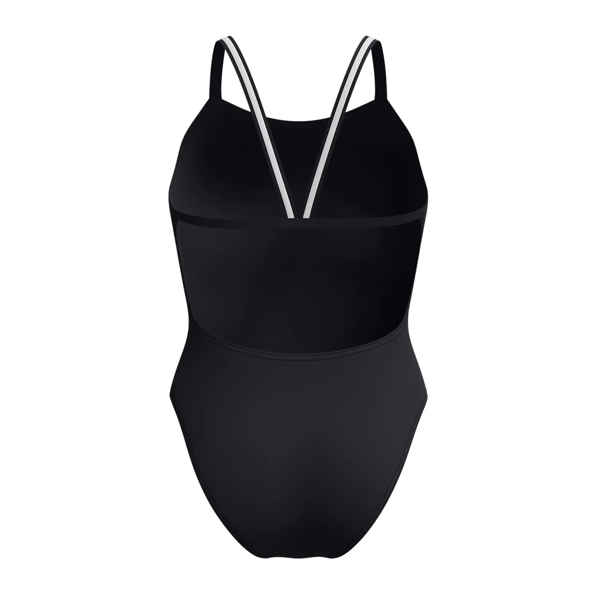 Maillot De Bain 1 Pièce Dos Découpé En V ACTIVE Femme (Noir) 2/7