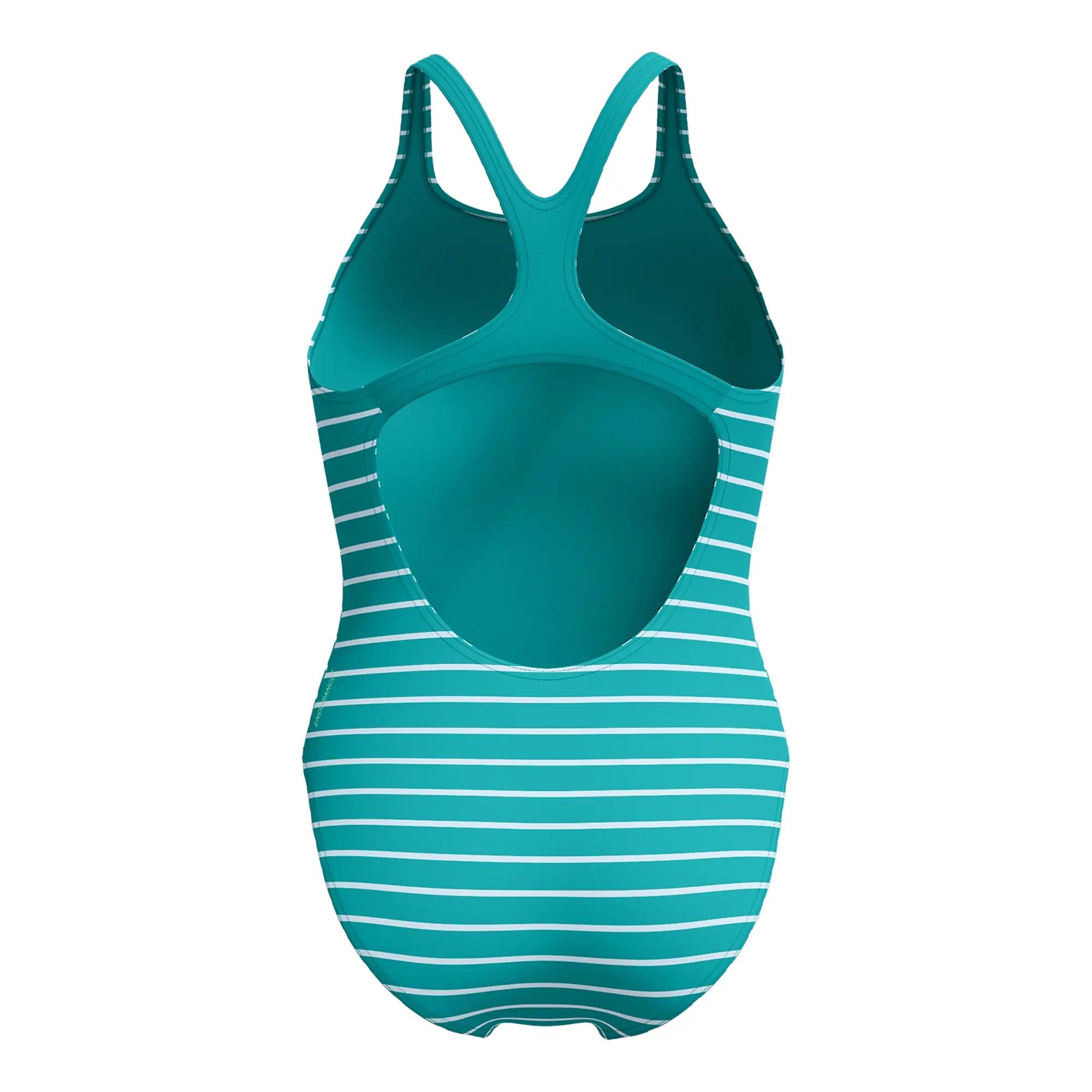 Maillot De Bain 1 Pièce Motif/style À Rayures MEDALIST Femme (Vert / Blanc À 3/6
