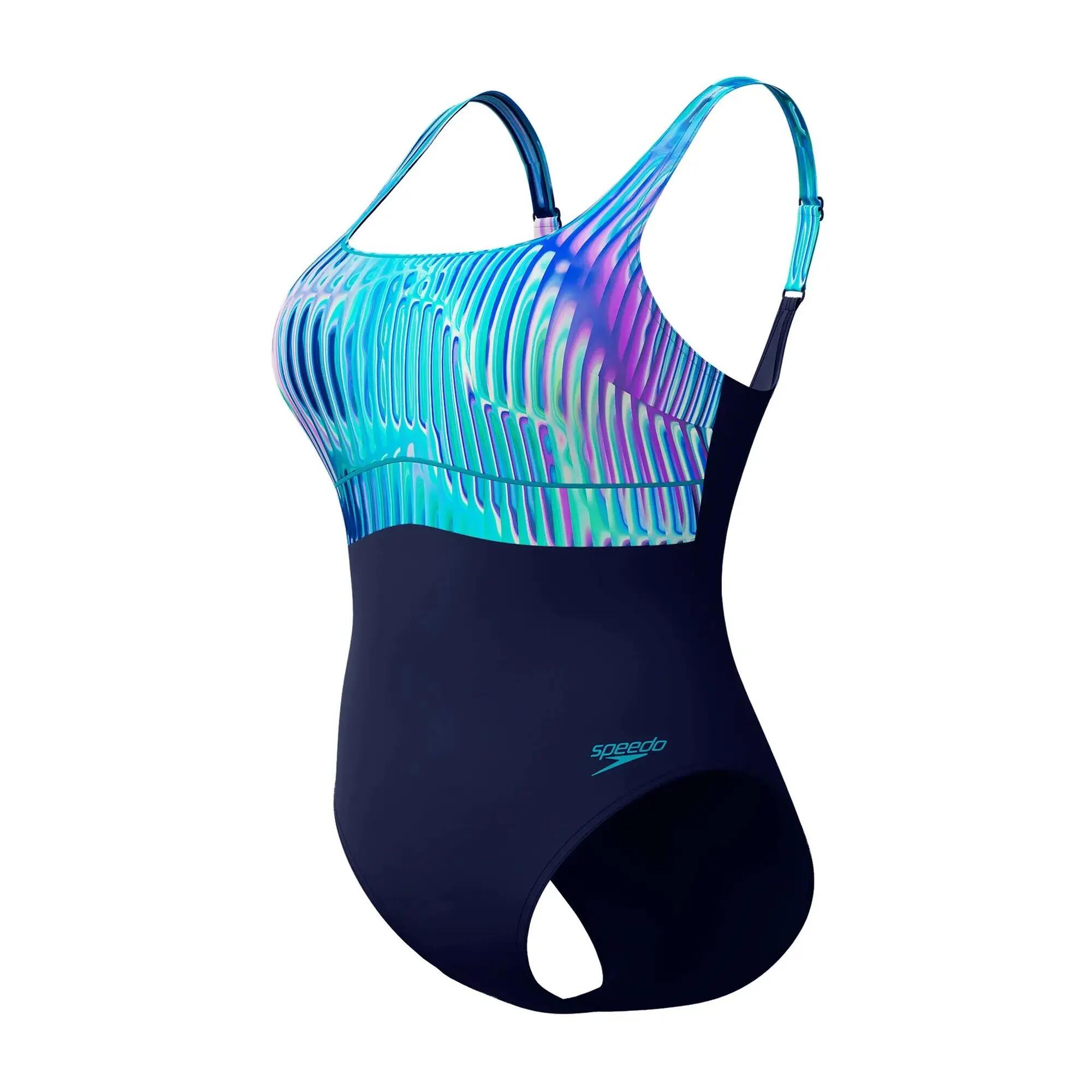 Maillot De Bain 1 Pièce À Bretelles Ajustables Motif/style Contour ECLIPSE Femme 4/7
