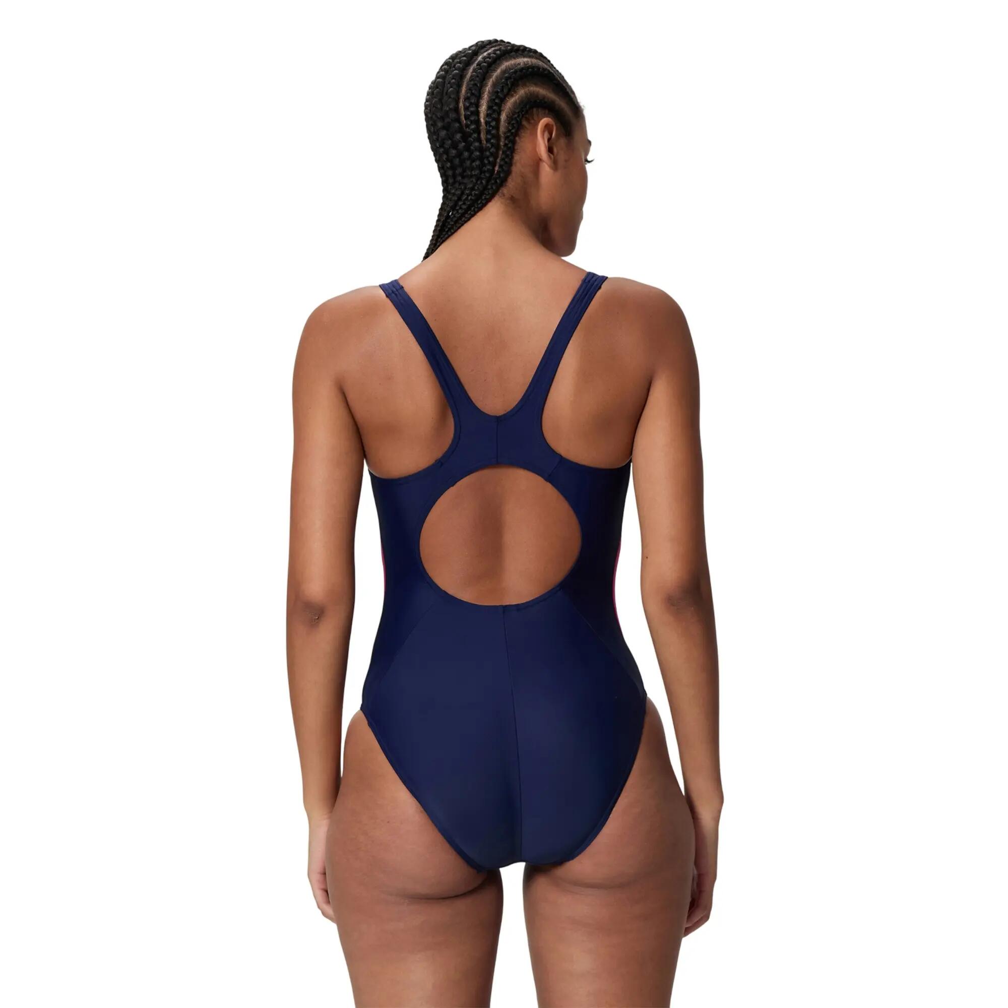 Costume Da Bagno Intero Blocchi Di Colore Donna Speedo Splice 2.0 Blu Navy Rosa 4/6