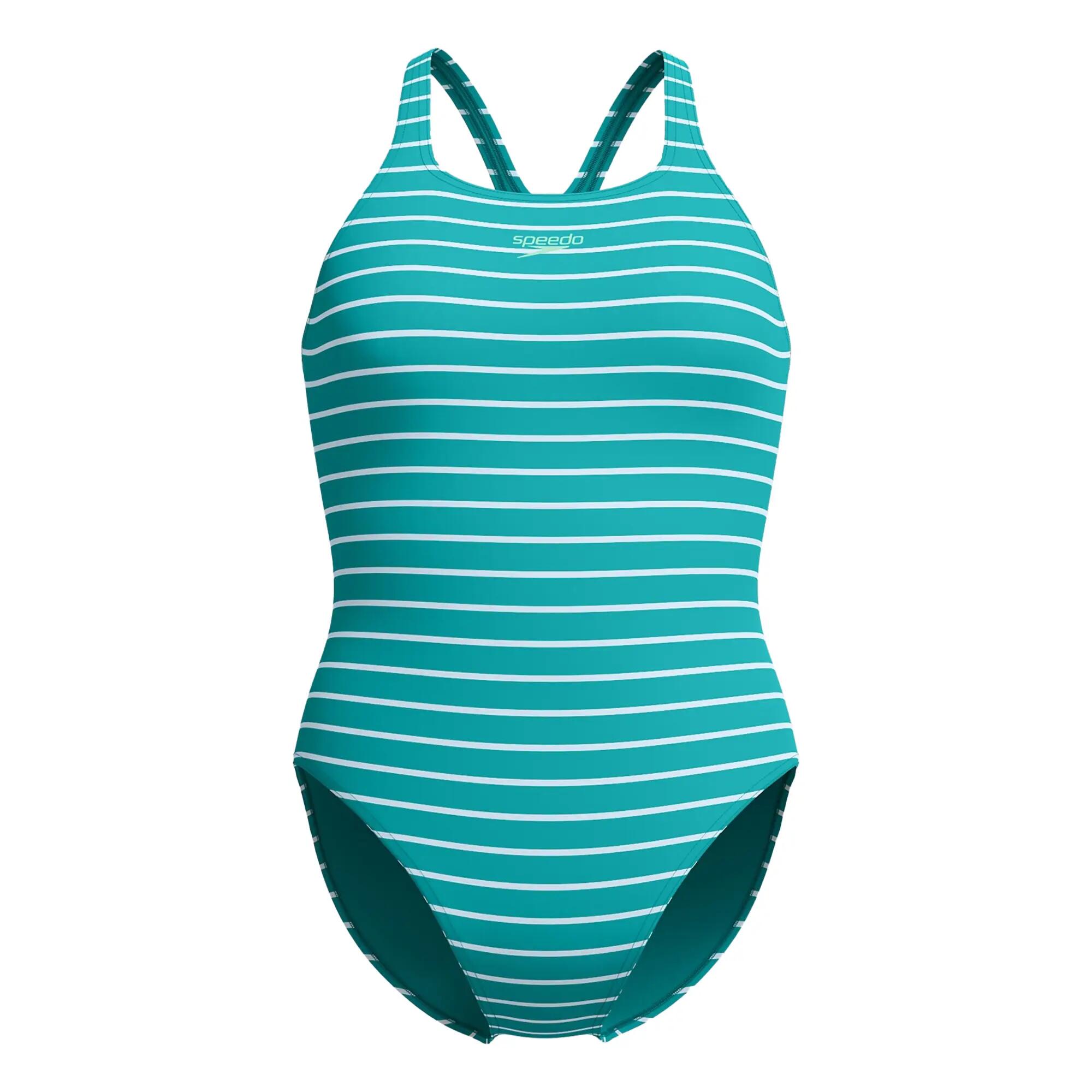 Maillot De Bain 1 Pièce Motif/style À Rayures MEDALIST Femme (Vert / Blanc À 2/6