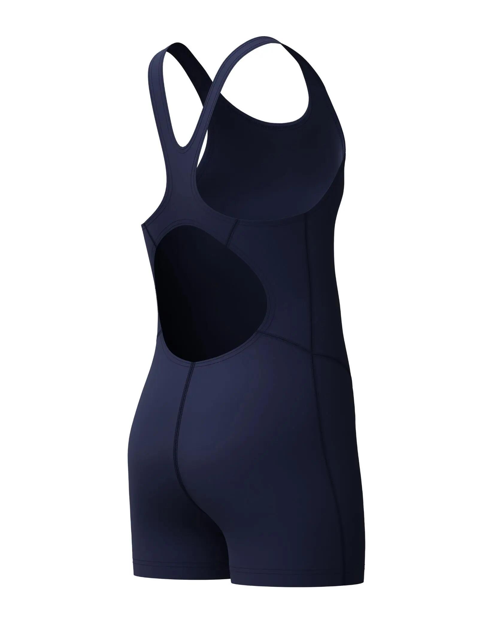 Maillot De Bain Shorty Uni Fille (Bleu Marine) 4/5