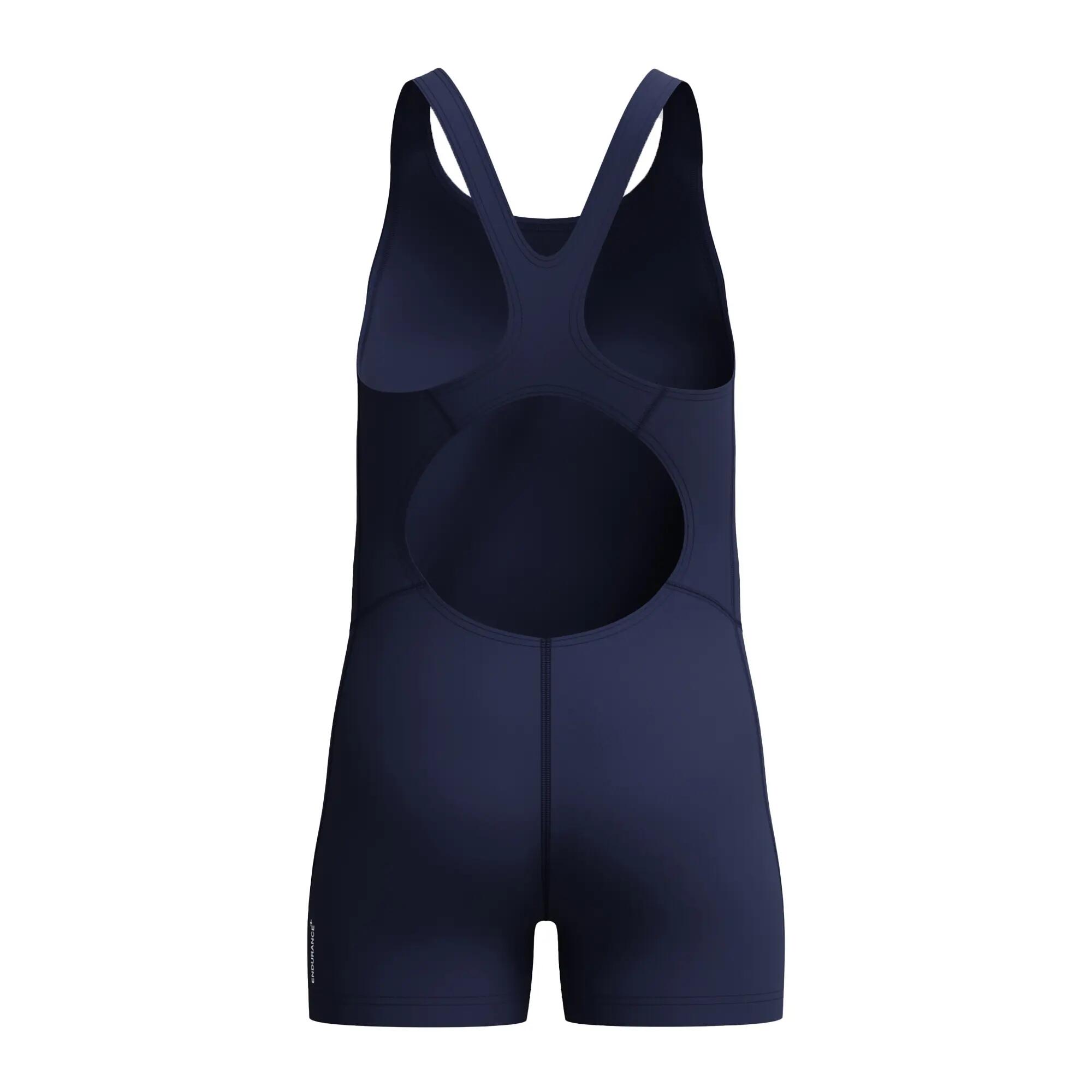 Maillot De Bain Shorty Uni Fille (Bleu Marine) 2/5