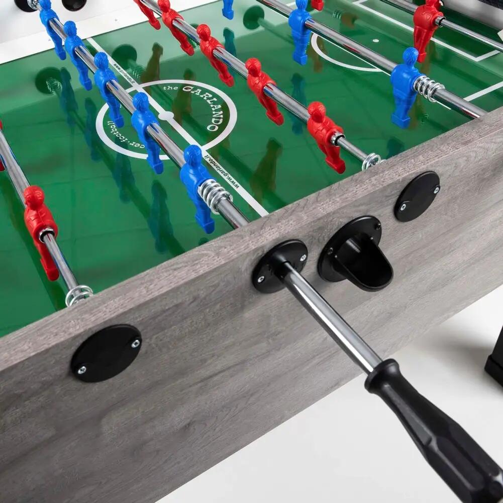 [Calciobalilla G-500] Biliardino in Rovere Grigio con Aste Rientranti 3/5