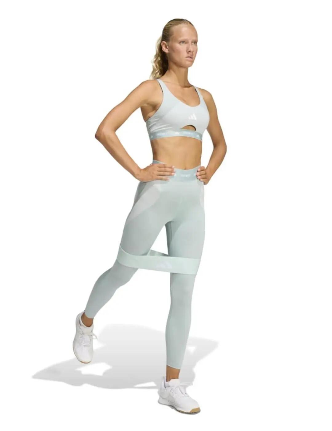Leggings para Mulher Adidas techfit workout Verde 4/6