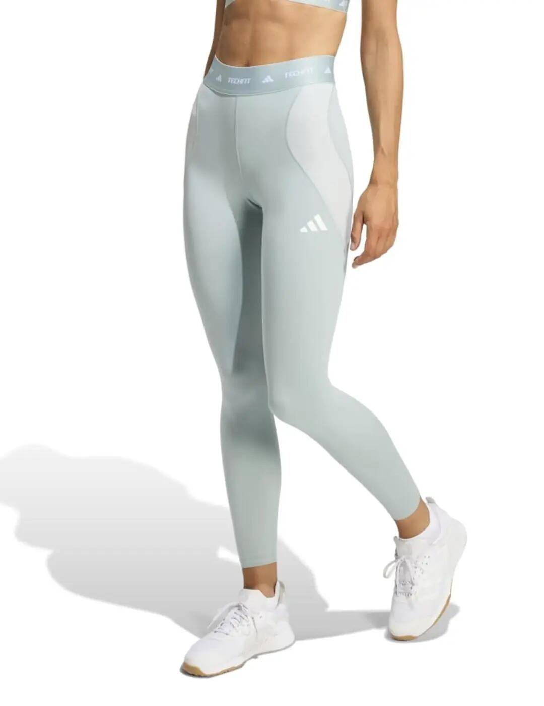 Leggings para Mulher Adidas techfit workout Verde 2/6