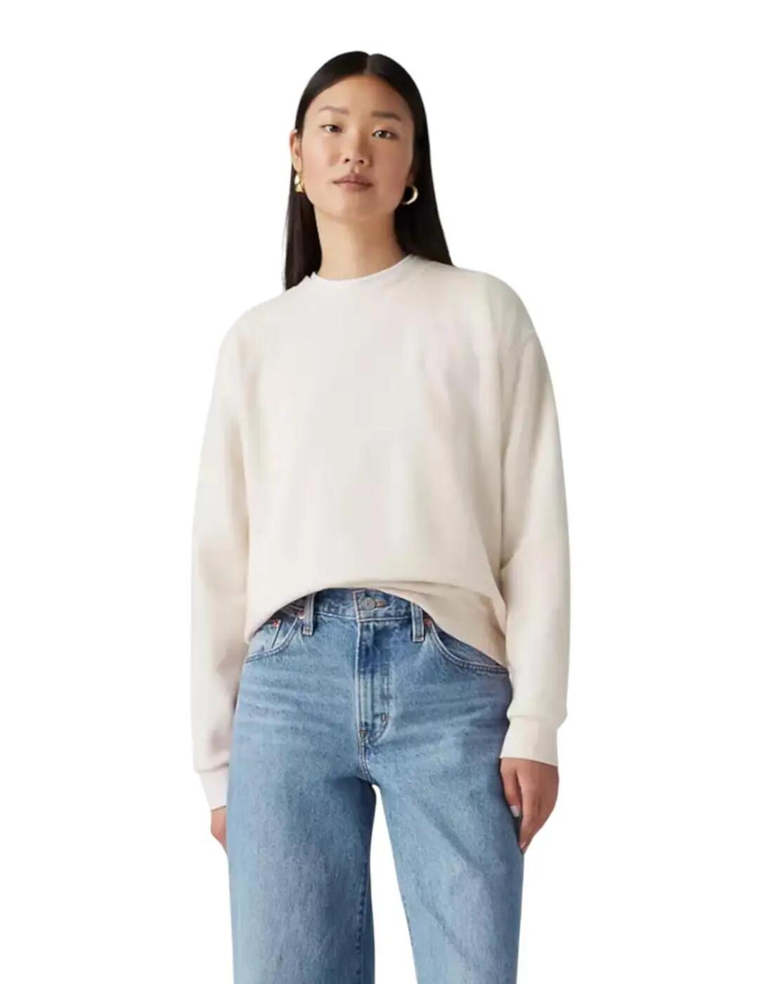 Felpe in pile per donna Levis Everyday sugar swizzle Bianco 4/5