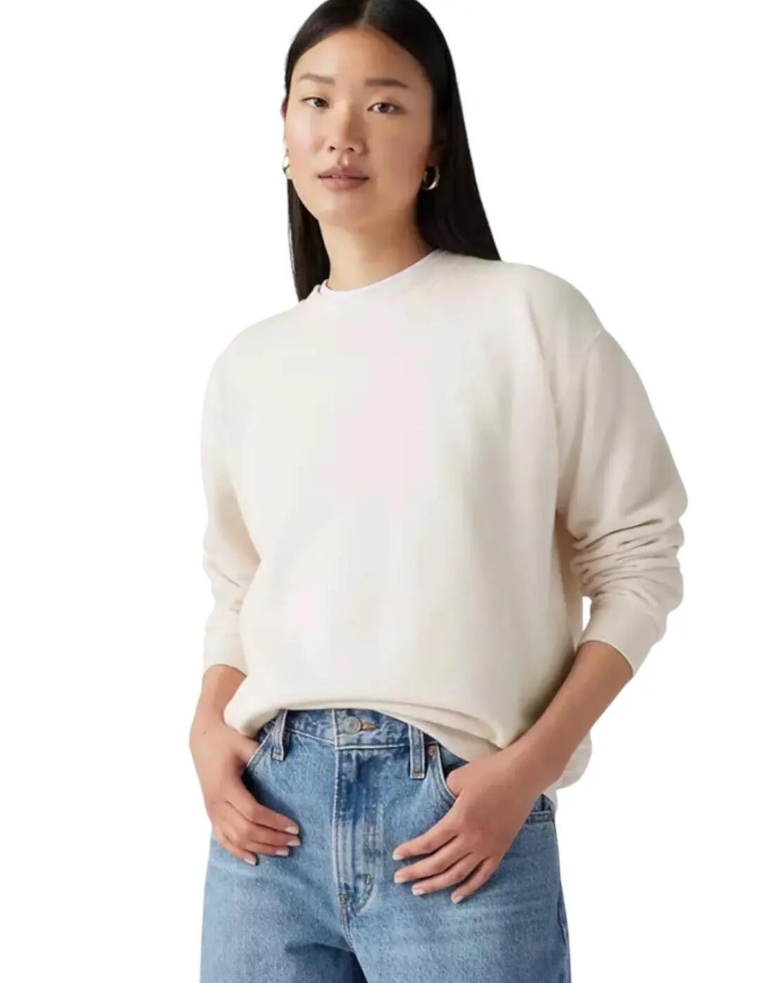 Felpe in pile per donna Levis Everyday sugar swizzle Bianco 2/5