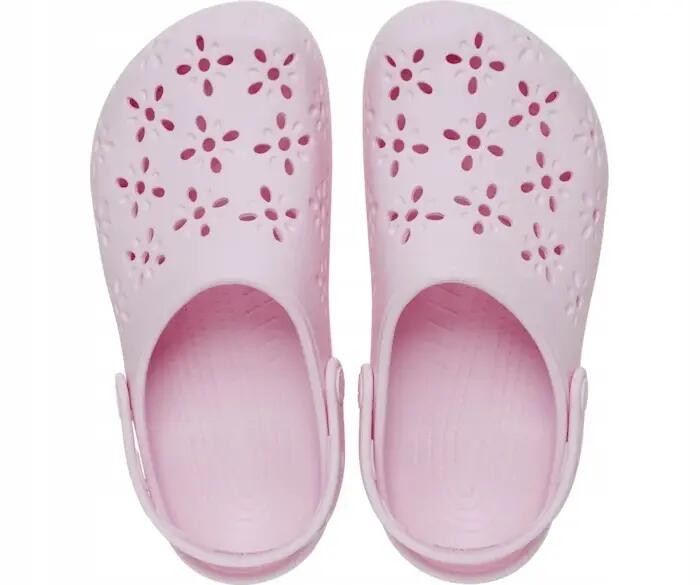 Crocs Damskie Chodaki Classic Floral Cut Out Clog 6/6