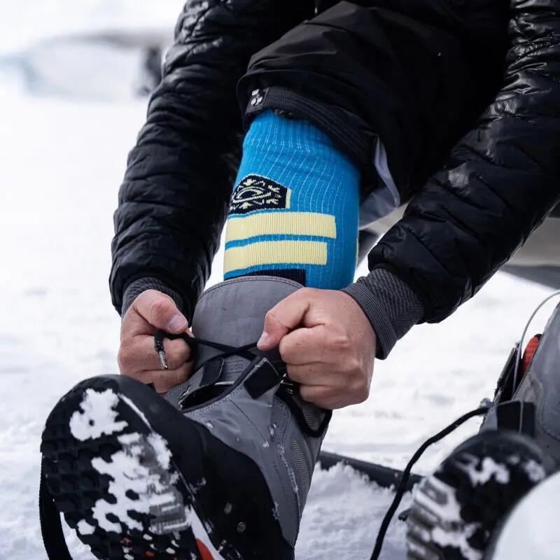 Chaussettes ski Slide Elite Bleu/Jaune 2/2