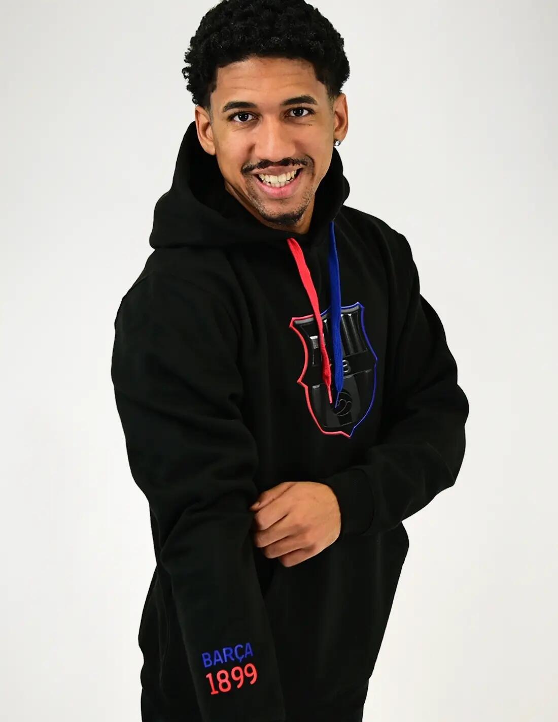 Felpa con cappuccio del Barça nera stagione 2024-25 3/5