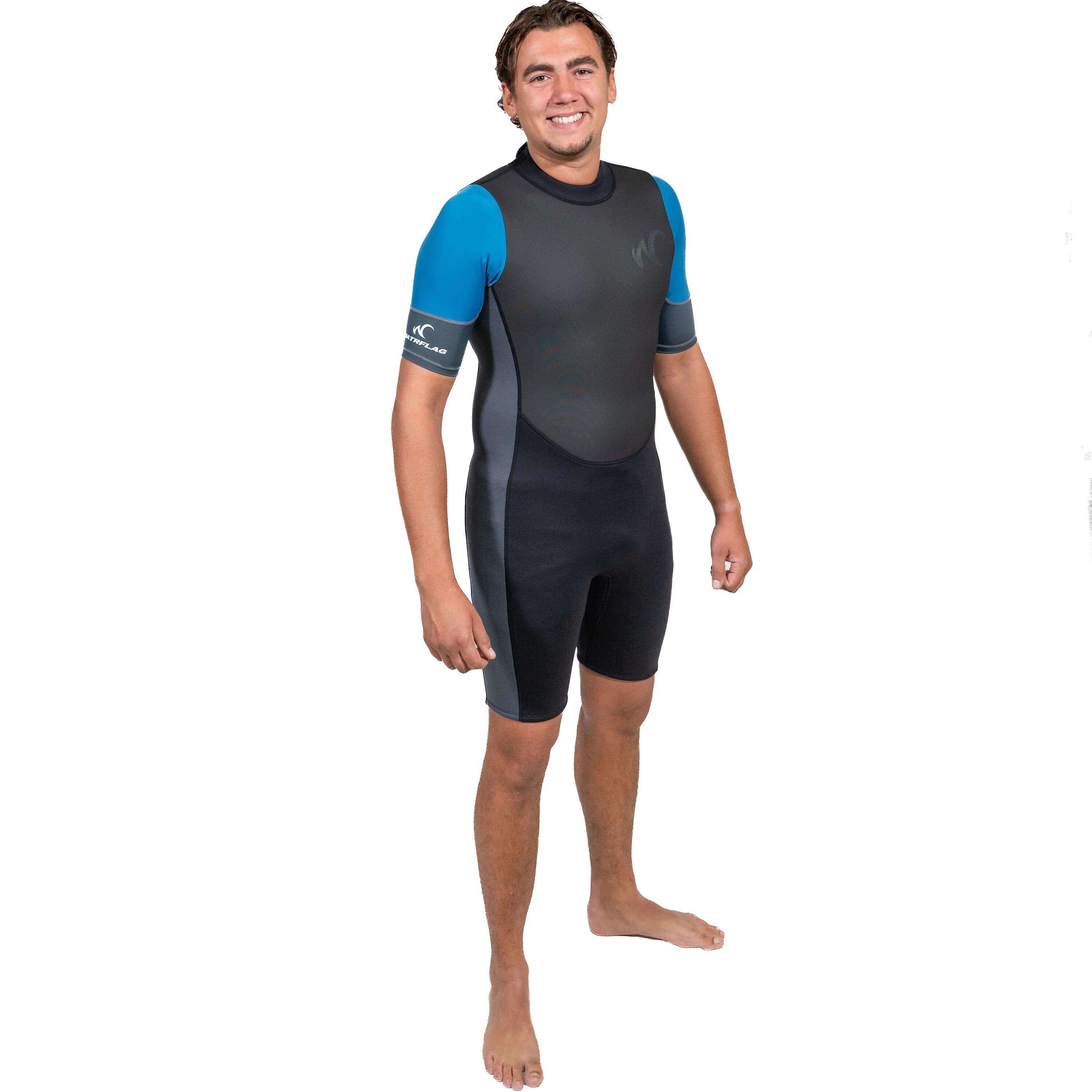 Shorty – Queenstown II – Herren – 3 mm Neopren – Elasthan, kurze Ärmel, blau 3/7