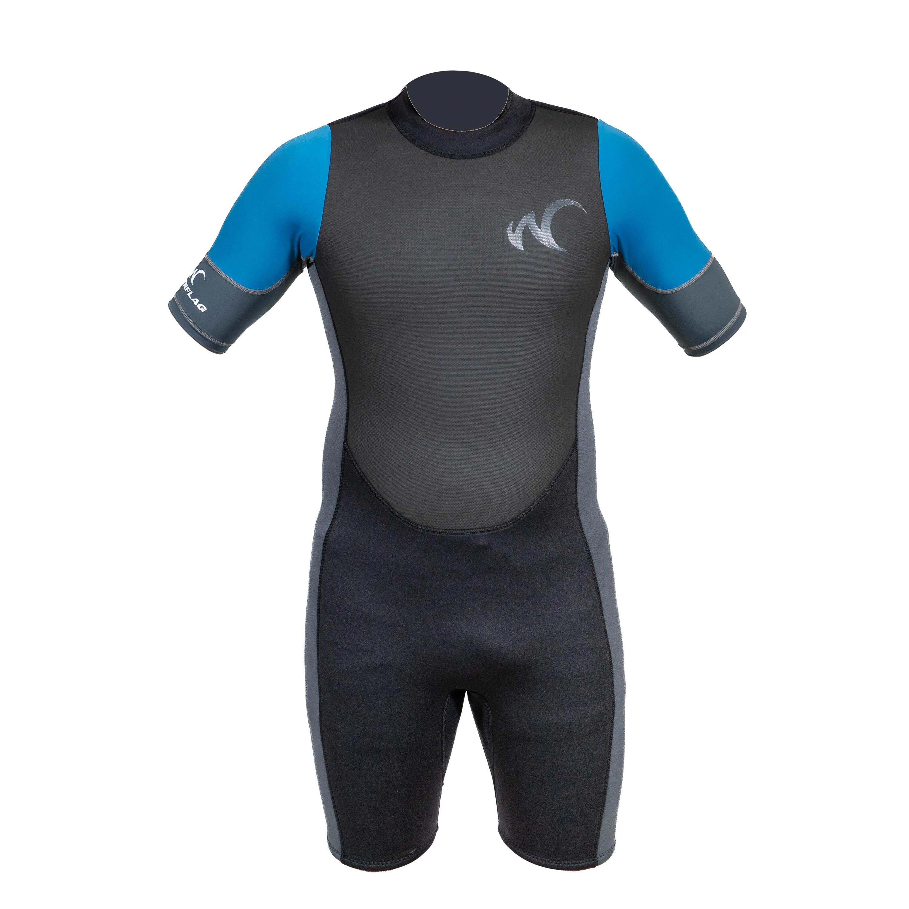 Shorty – Queenstown II – Herren – 3 mm Neopren – Elasthan, kurze Ärmel, blau 2/7