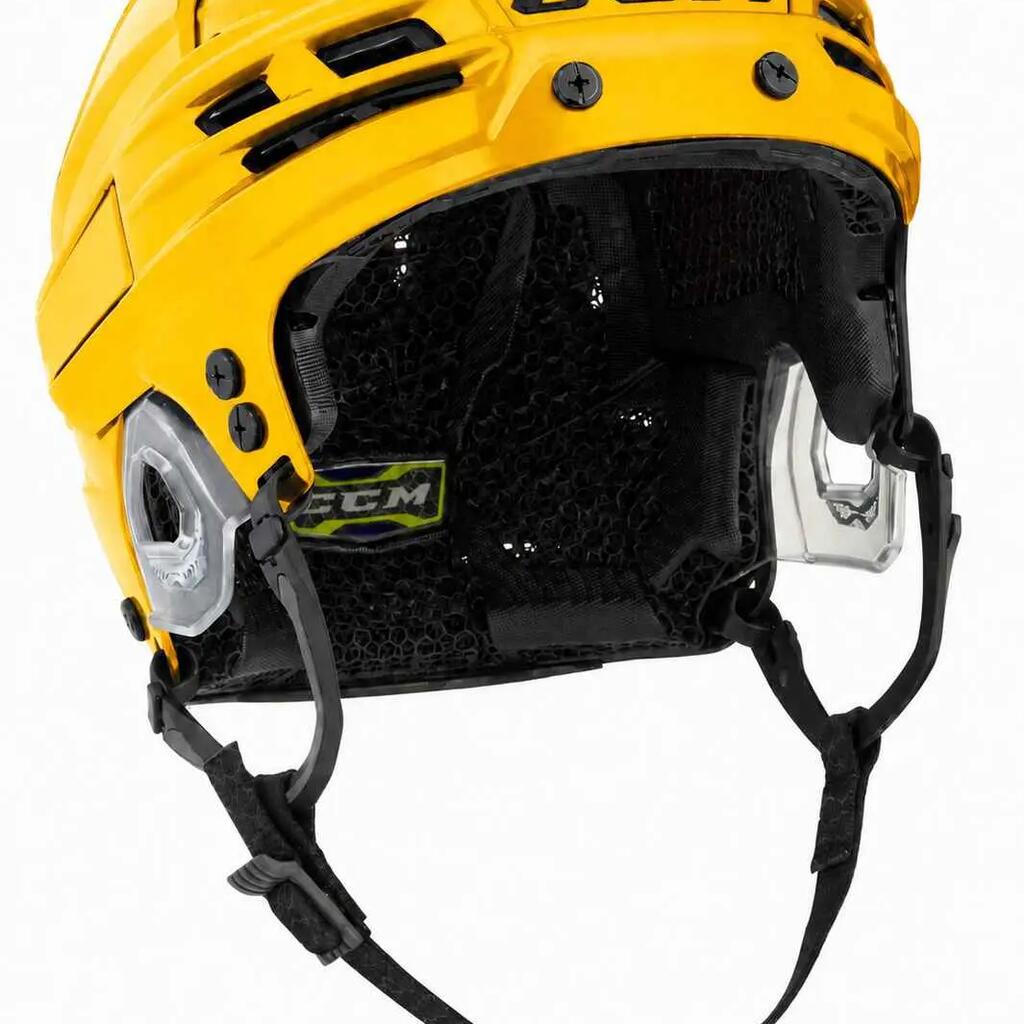 CCM Super Tacks X Senior Yellow, sunflower adult Hockey Helmet