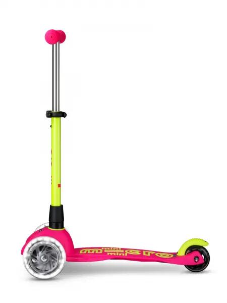 Trottinette enfant 3 roues - Mini  Deluxe Néon LED - Flamingo Yellow 6/7