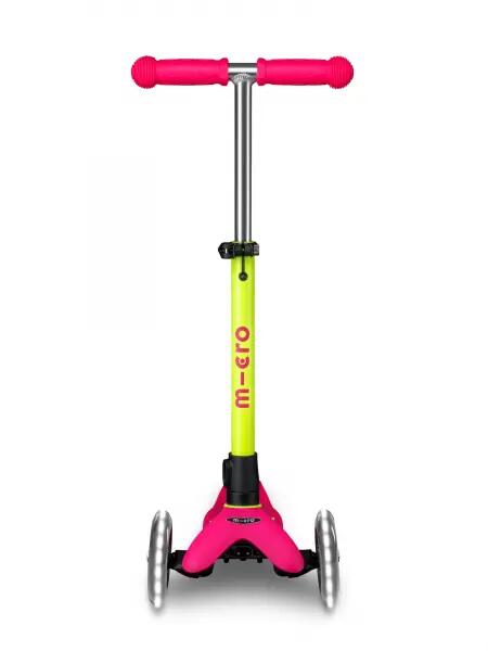 Trottinette enfant 3 roues - Mini  Deluxe Néon LED - Flamingo Yellow 4/7