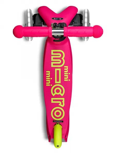 Trottinette enfant 3 roues - Mini  Deluxe Néon LED - Flamingo Yellow 3/7