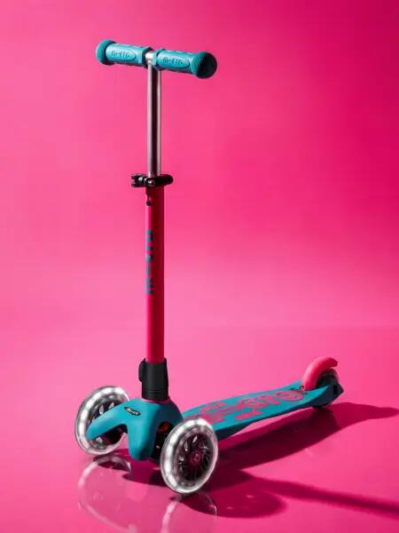 Trottinette enfant 3 roues - Mini  Deluxe Néon LED - Marine Pink 2/7