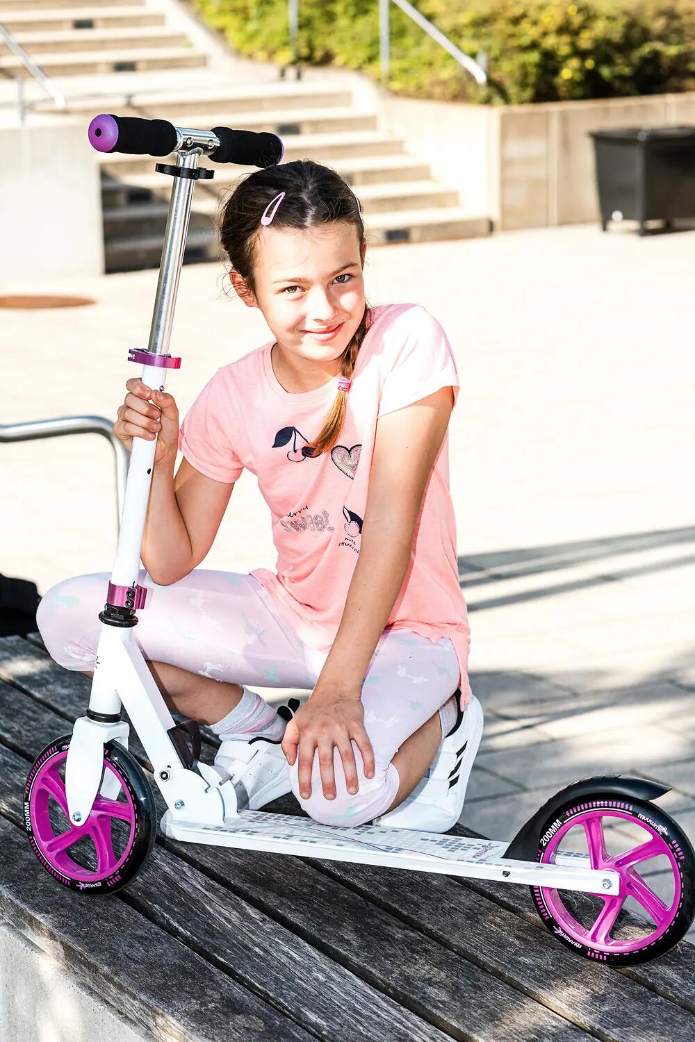 muuwmi Kickscooter 200 mm white-purple 14/14