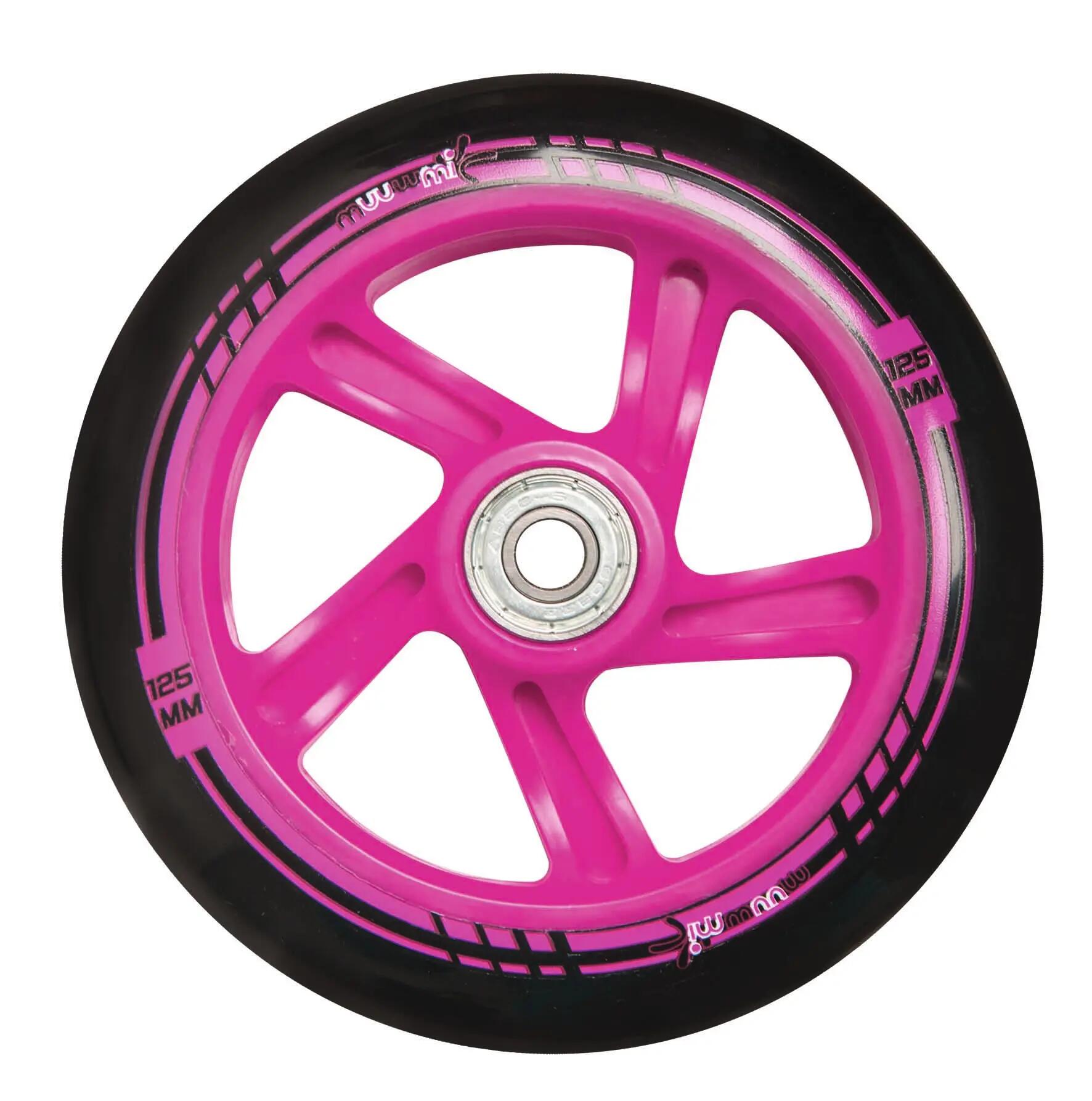 muuwmi Aluminium Scooter 125 mm weiß-pink 5/14