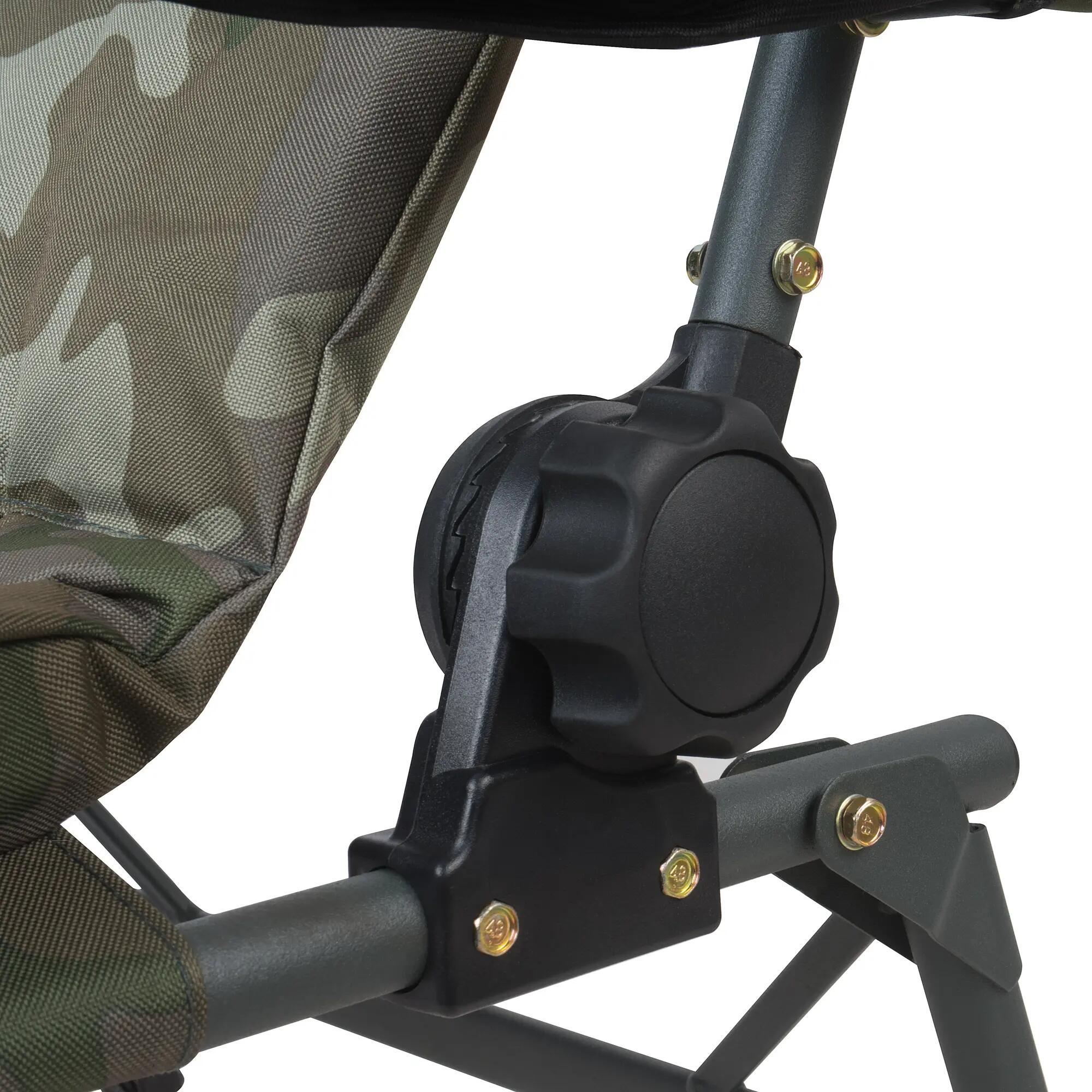 Angelstuhl, Camouflage olivgrün, Höhenverstellbarer und Faltbarer Campingstuhl 6/10