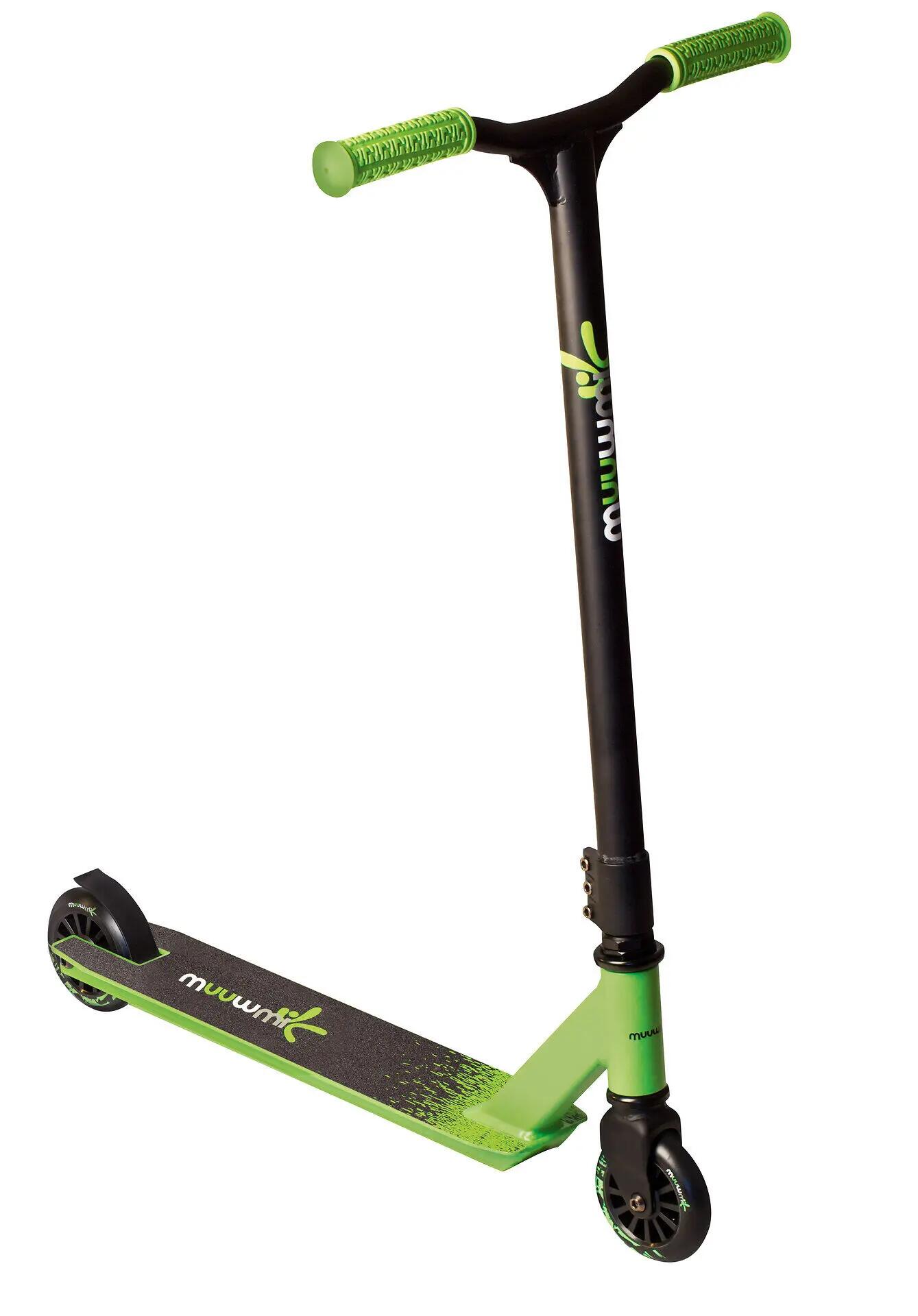 Muuwmi Trottinette cascadeur stuntstep Junior Noir/Vert 8/14