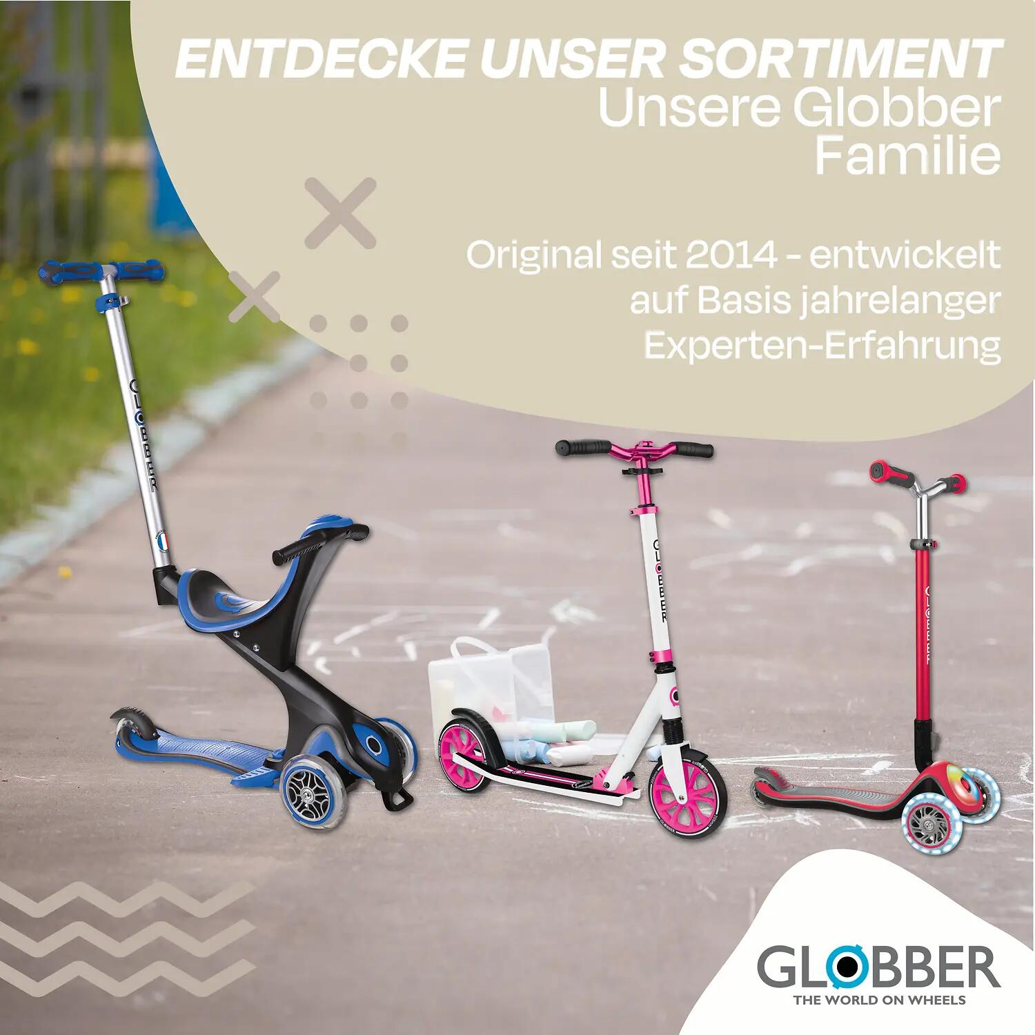 GLOBBER PRIMO FOLDABLE LIGHTS EC kokos weiß, mit Leuchtrollen 7/14