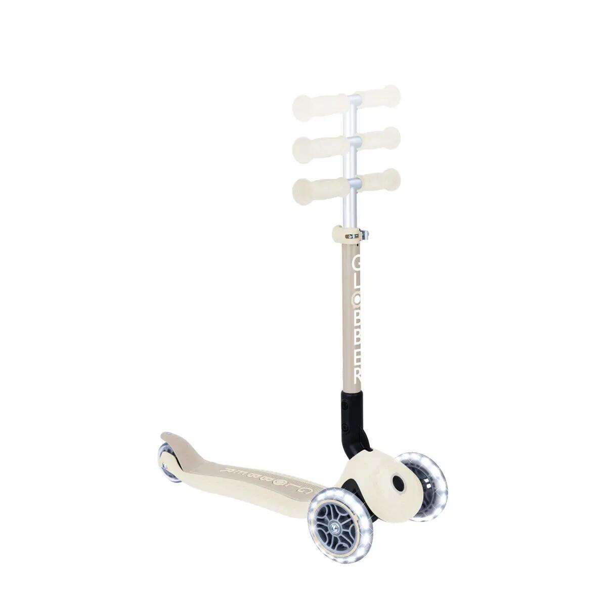 Trottinette 3 roues JUNIOR FOLDABLE LIGHTS ESSENTIAL - Beige coconut 4/14