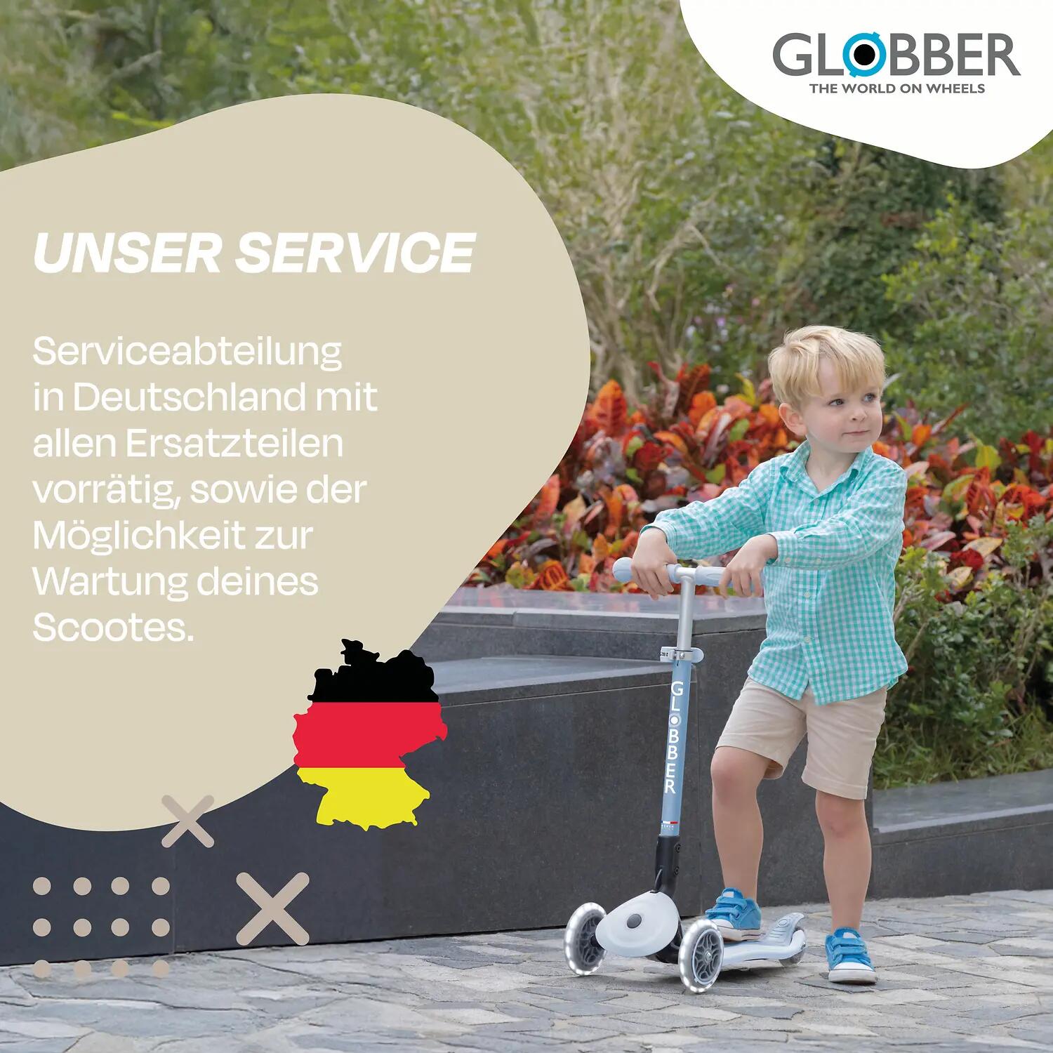 GLOBBER PRIMO FOLDABLE LIGHTS EC kokos weiß, mit Leuchtrollen 6/14