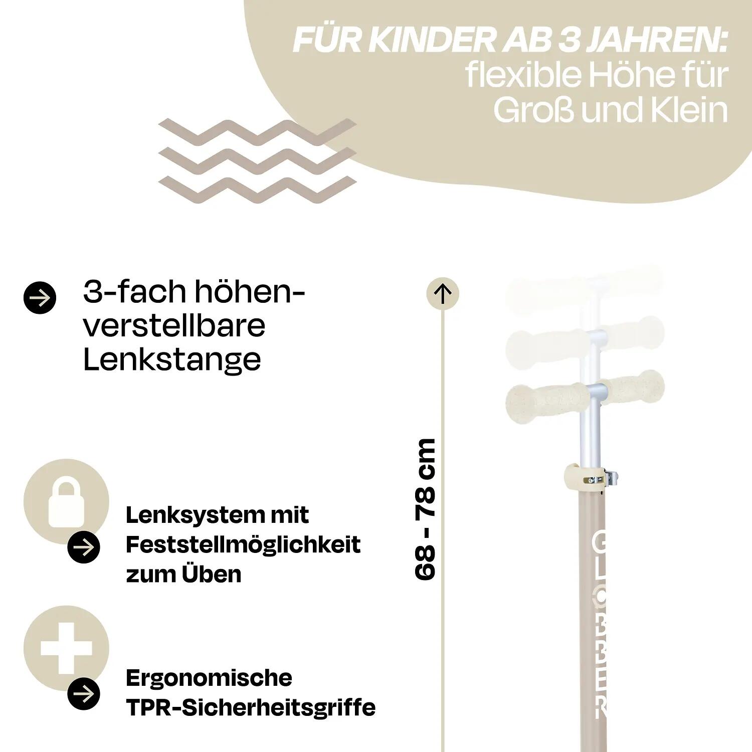 GLOBBER PRIMO FOLDABLE LIGHTS EC kokos weiß, mit Leuchtrollen 5/14