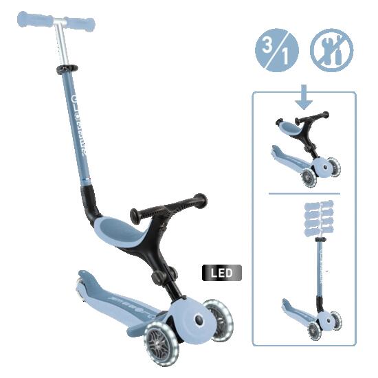 Trottinette évolutive GO-UP ACTIVE LIGHTS ESSENTIAL - Bleu pastel