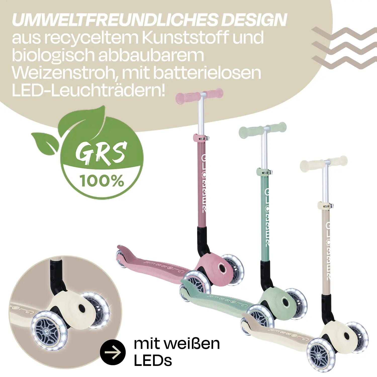 GLOBBER PRIMO FOLDABLE LIGHTS EC kokos weiß, mit Leuchtrollen 4/14