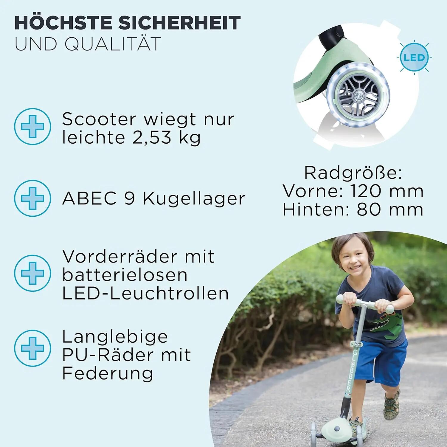 Kinder- Scooter JUNIOR FOLDABLE LIGHTS 6/15