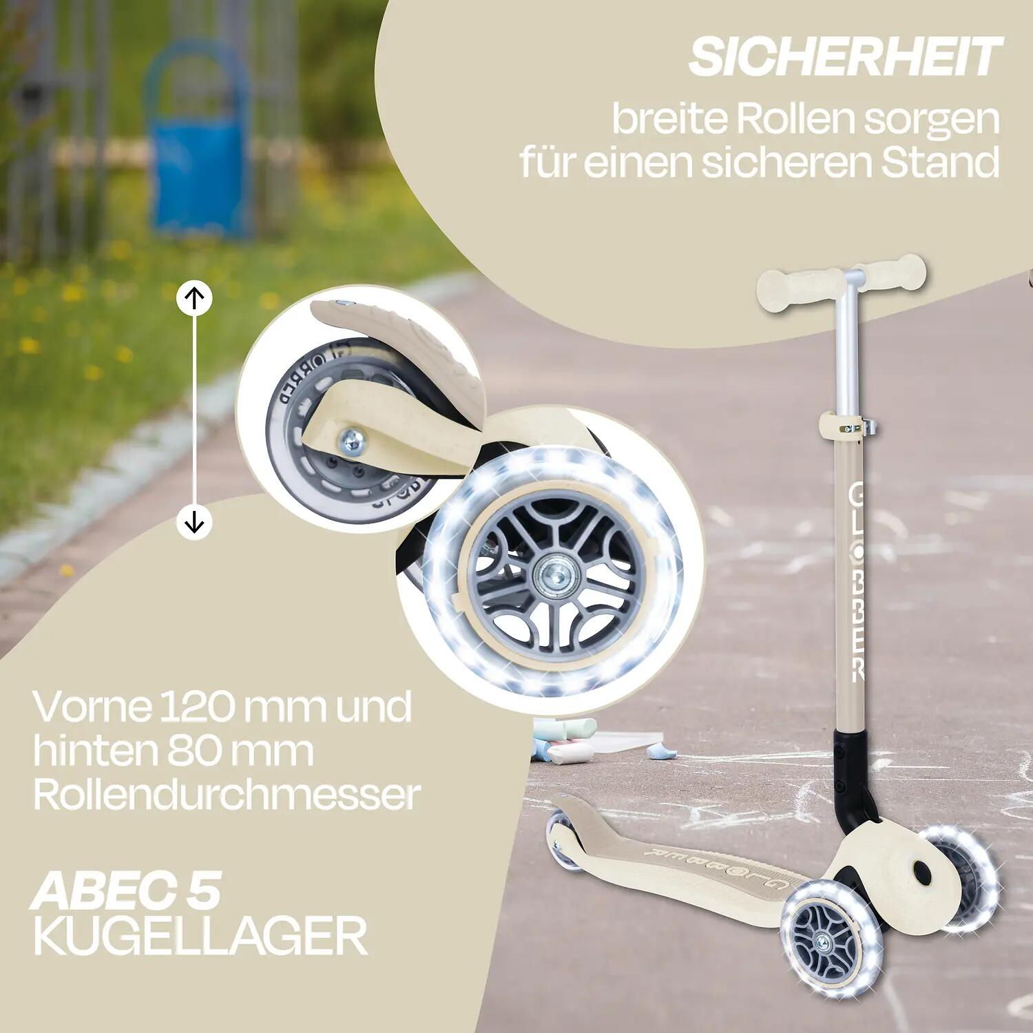 GLOBBER PRIMO FOLDABLE LIGHTS EC kokos weiß, mit Leuchtrollen 2/14