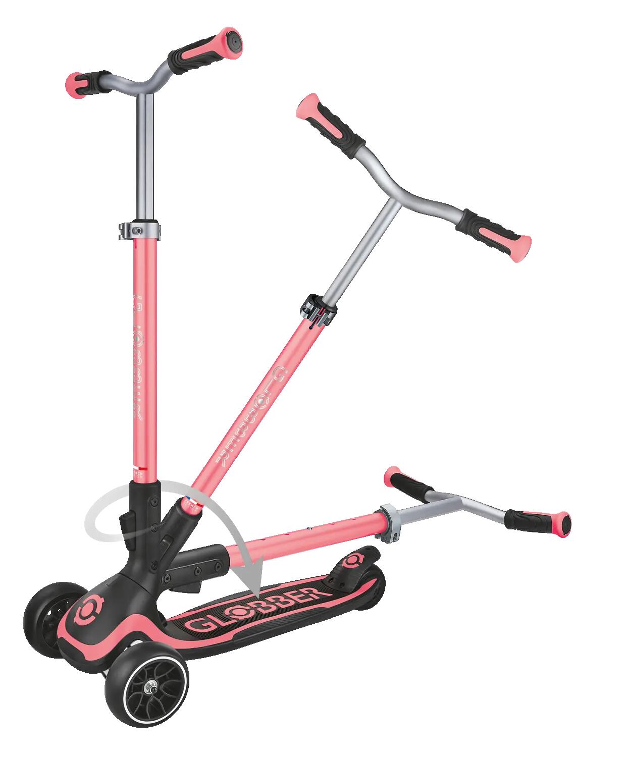 Patinete ULTIMUM de 3 ruedas evolutivo - Rosa Coral 9/14