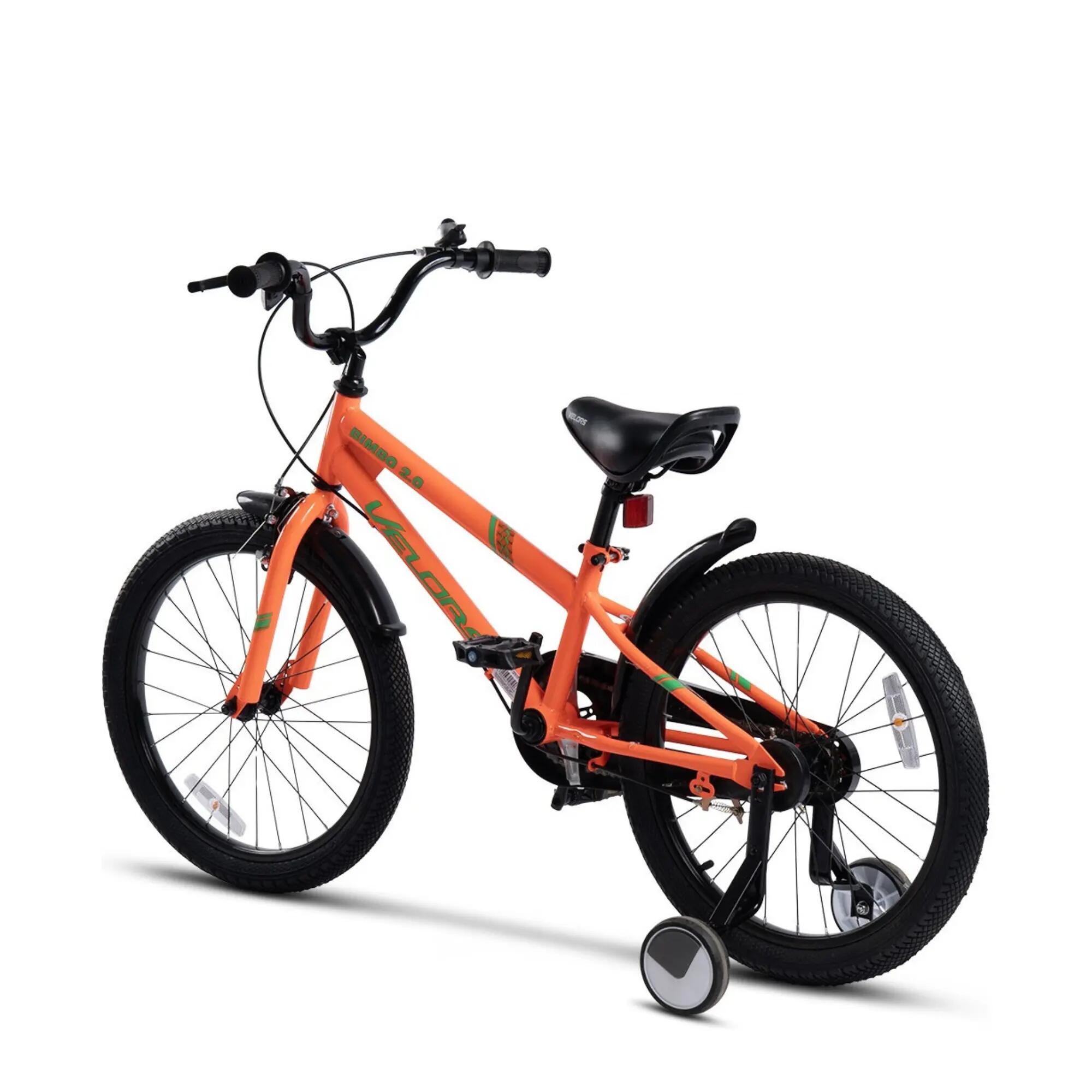 Bicicletă Copii Bimbo, Portocaliu/Verde 2/6
