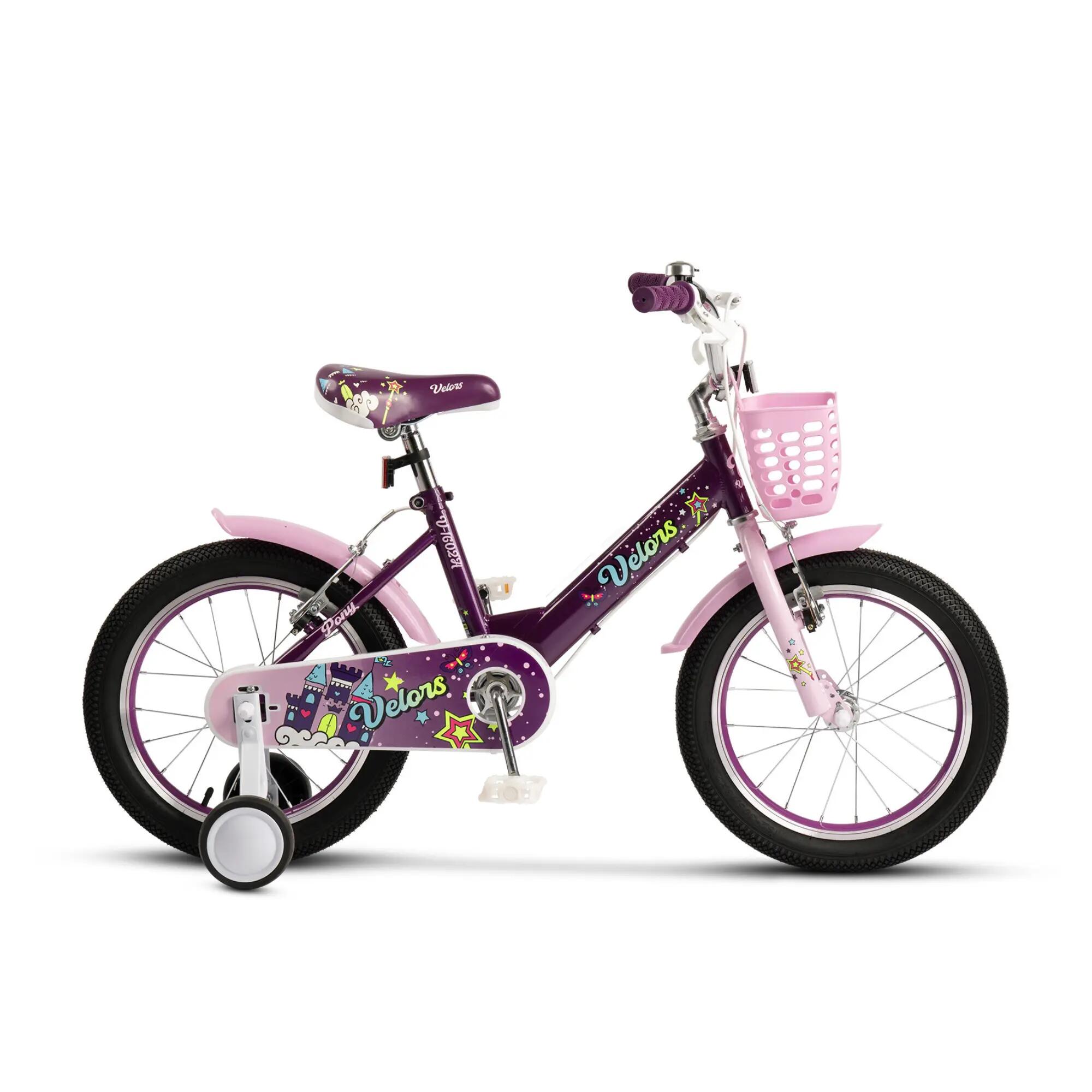 Bicicletă Copii Pony, Mov/Roz