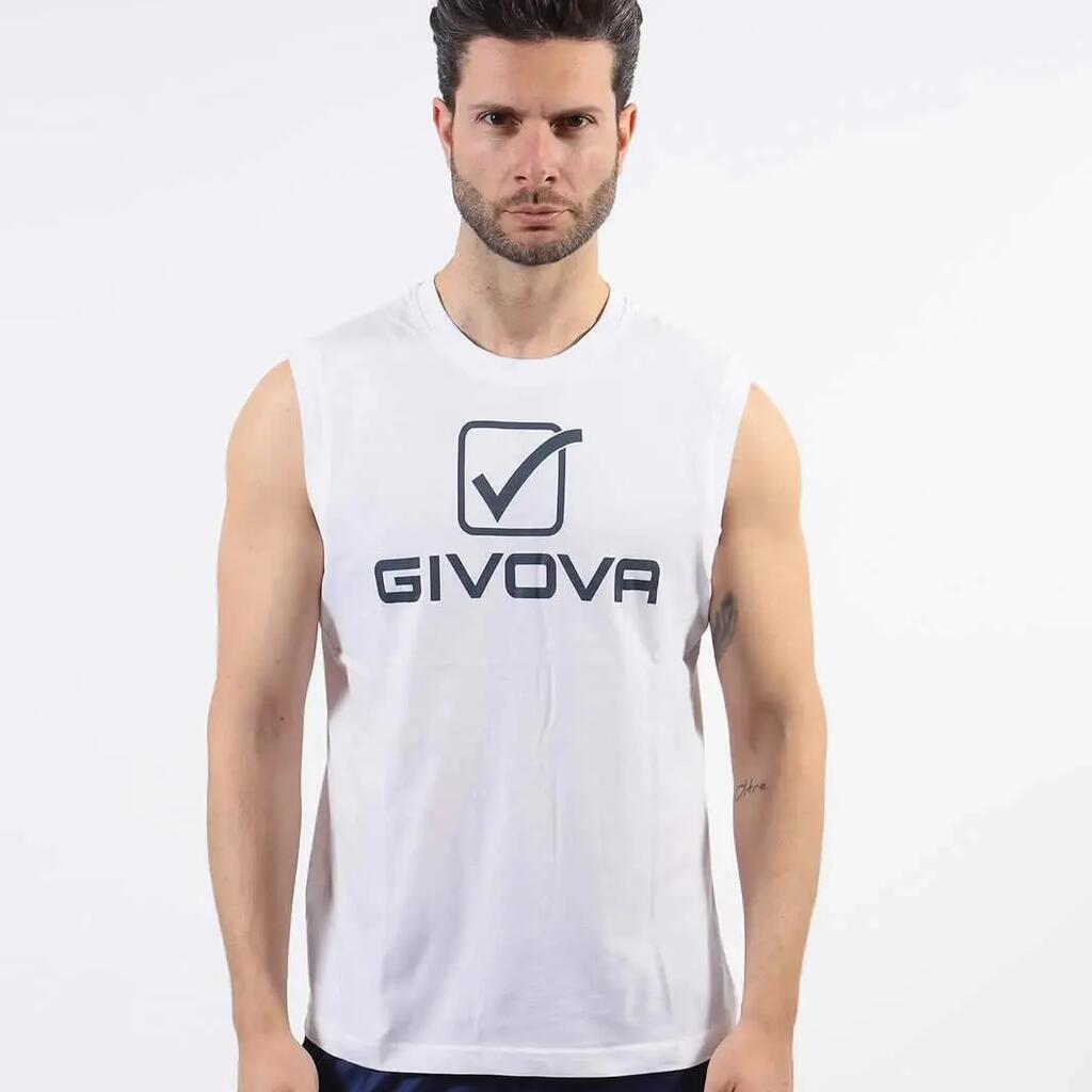Givova Sponsor Logo Grote Tanktop Wit