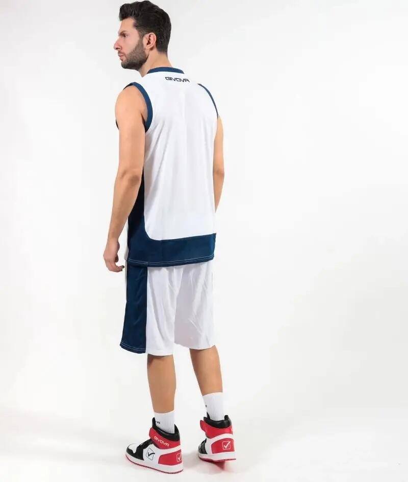 COMPLETO da basket givova bianco /blu 2/3