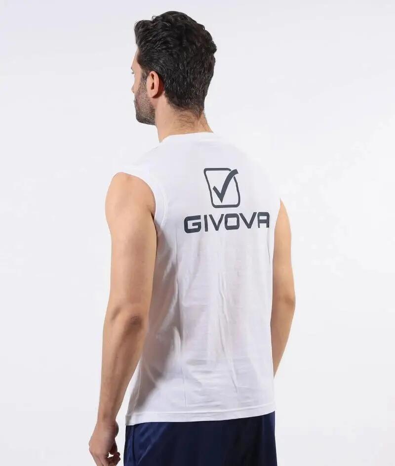 Camiseta sin mangas grande con logo del patrocinador Givova Blanco 2/4