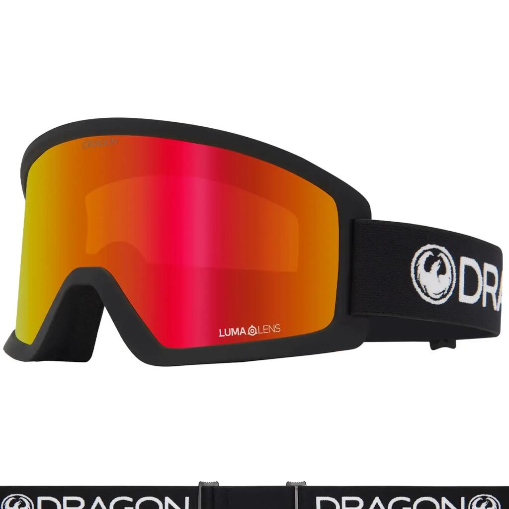 Dragon DX3 L OTG Snow Goggles - Black Lumalens Red Ionized Lens