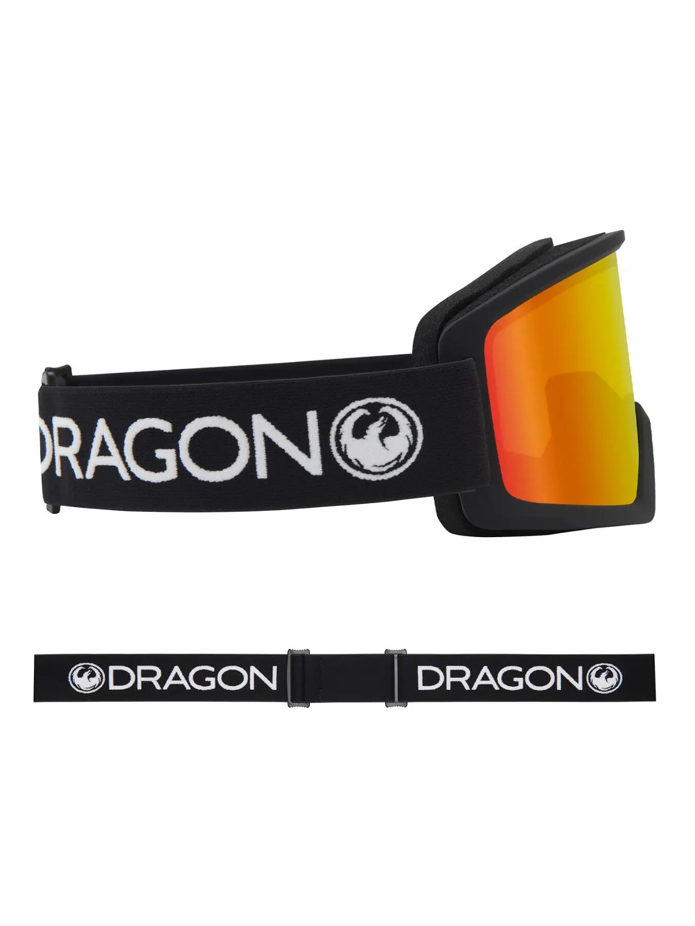 Dragon DX3 L OTG Schneebrille – schwarze Lumalens rote ionisierte Linse 4/5
