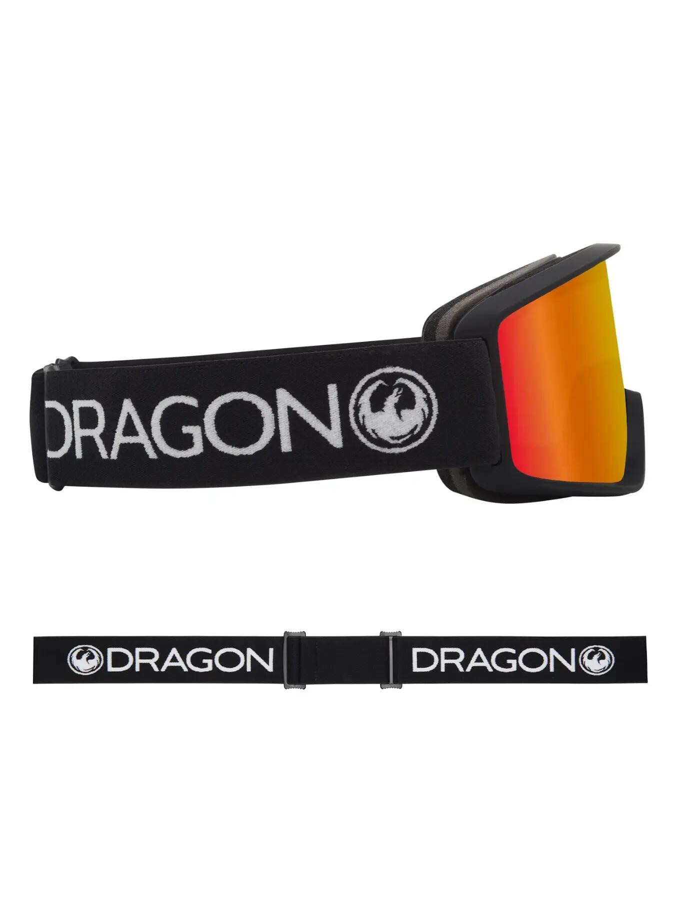 Dragon DXT OTG Schneebrille – schwarze Lumalens rote ionisierte Linse 3/5
