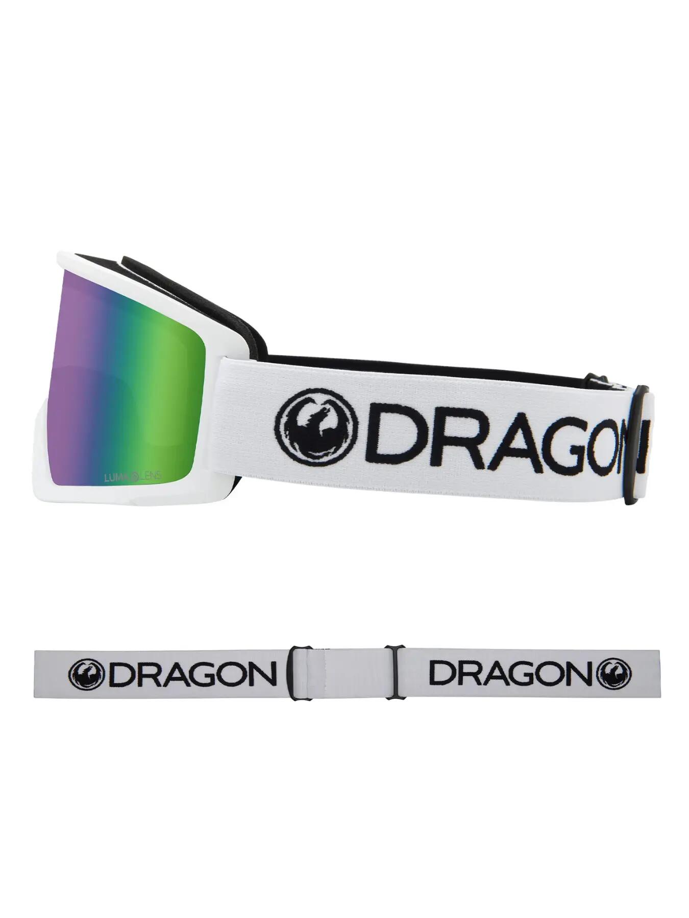 Gafas de ventisca Dragon DX3 OTG - White Lumalens Green Ionized Lens 3/6
